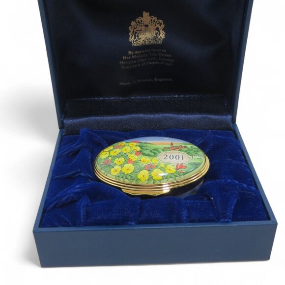 HALCYON DAYS Enamel Box A Year To Remember 2001 Edition In Gift Box - Picture 9 of 12
